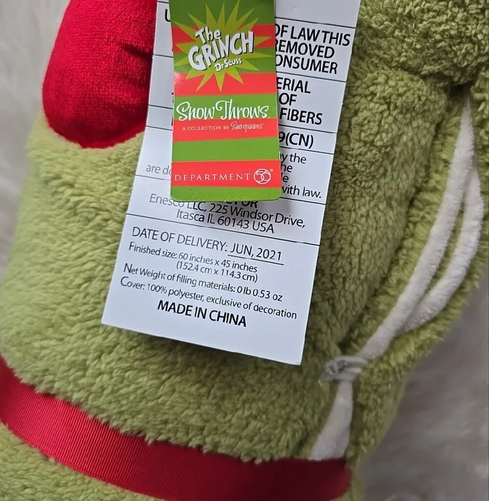Grinch Holiday Blanket